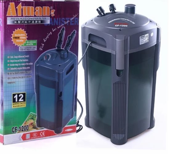 ATMAN CF 1200 פילטר חיצוני לאקווריום אטמן הספק 1500 ליטר