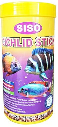 מזון לציקלידים במבה מקלות 1000 מ"ל SISO CICHLID STICKS